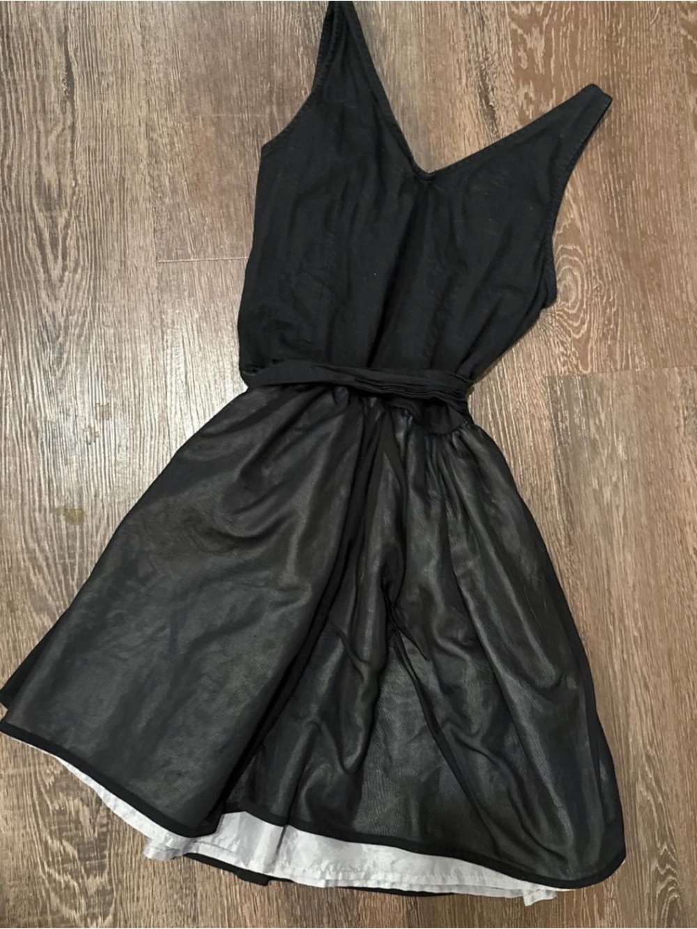 Morbid Hot Topic Black V-Neck Sleeveless Dress with Sheer Skirt NWT